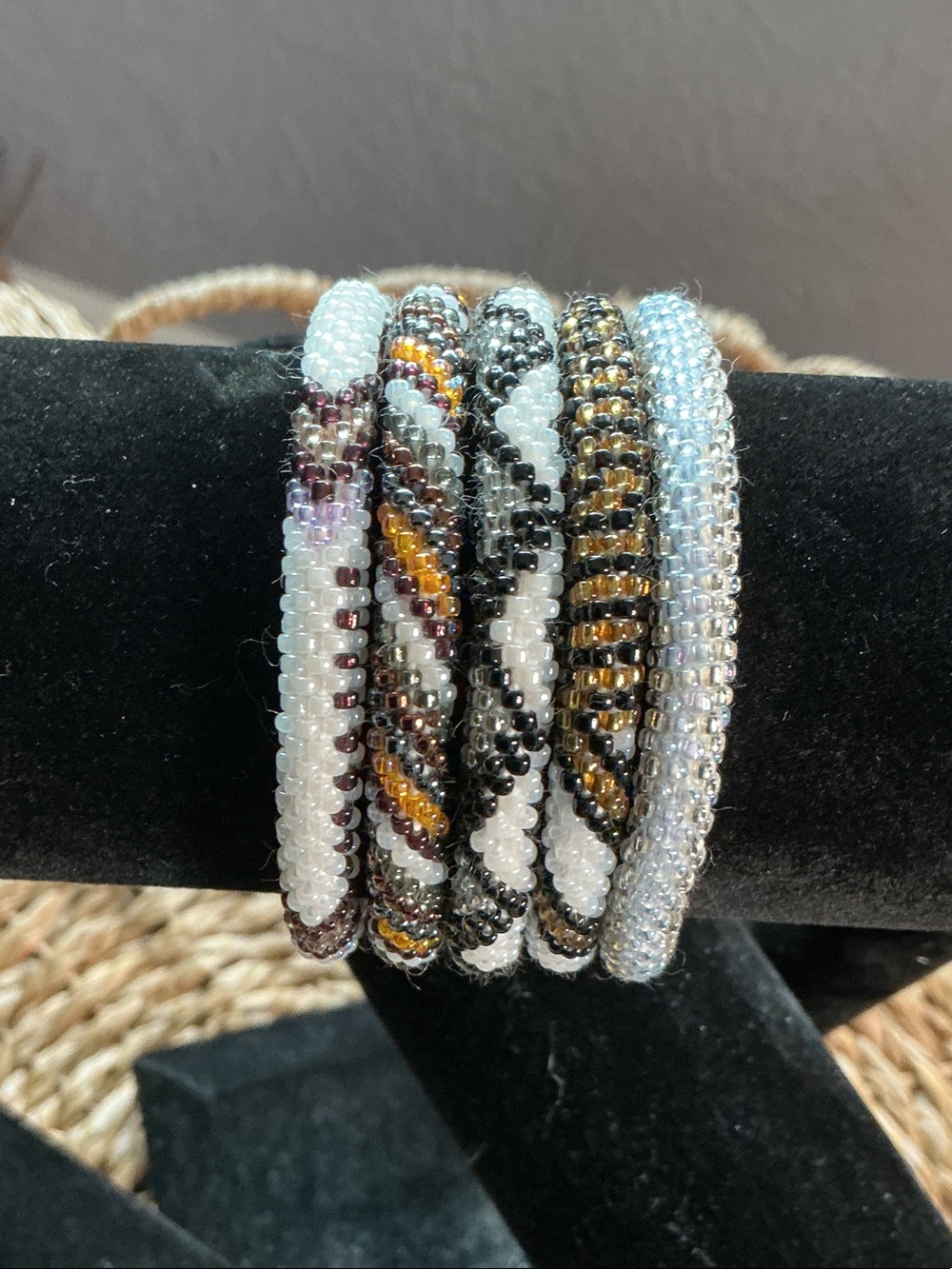 Sasha Handmade Beaded Multicolor Stackable Bracelet Set